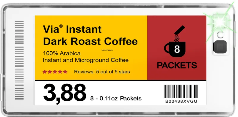 Étiquette Pricer SmartTAG Color 2.6 pouces